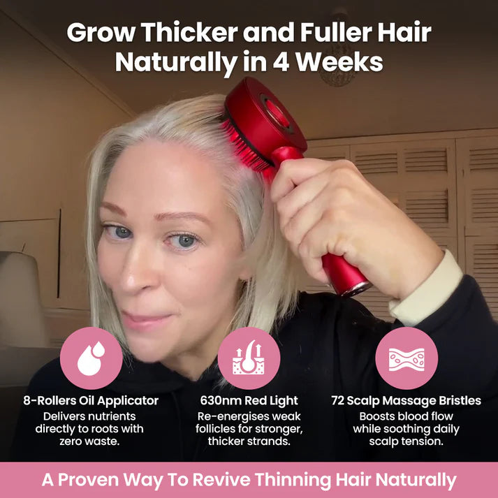 BUKHIRA™ Red Light Therapy Circular Massage Comb